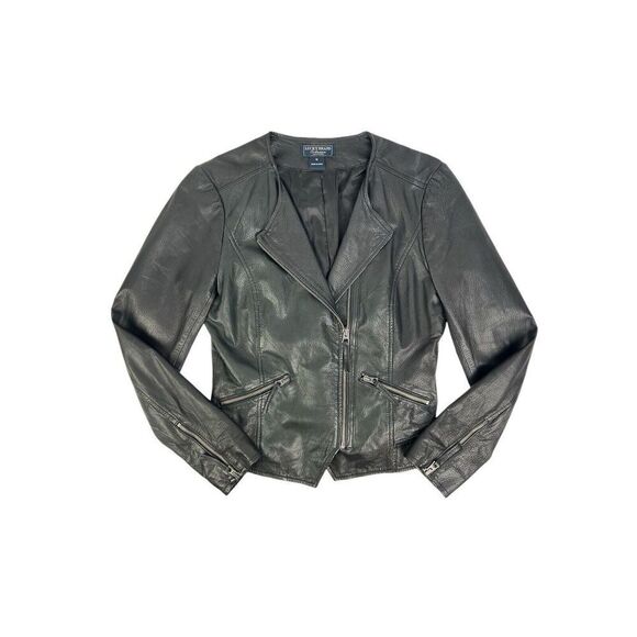Lucky Brand Black Moto Jacket Size Medium - Picture 2 of 10